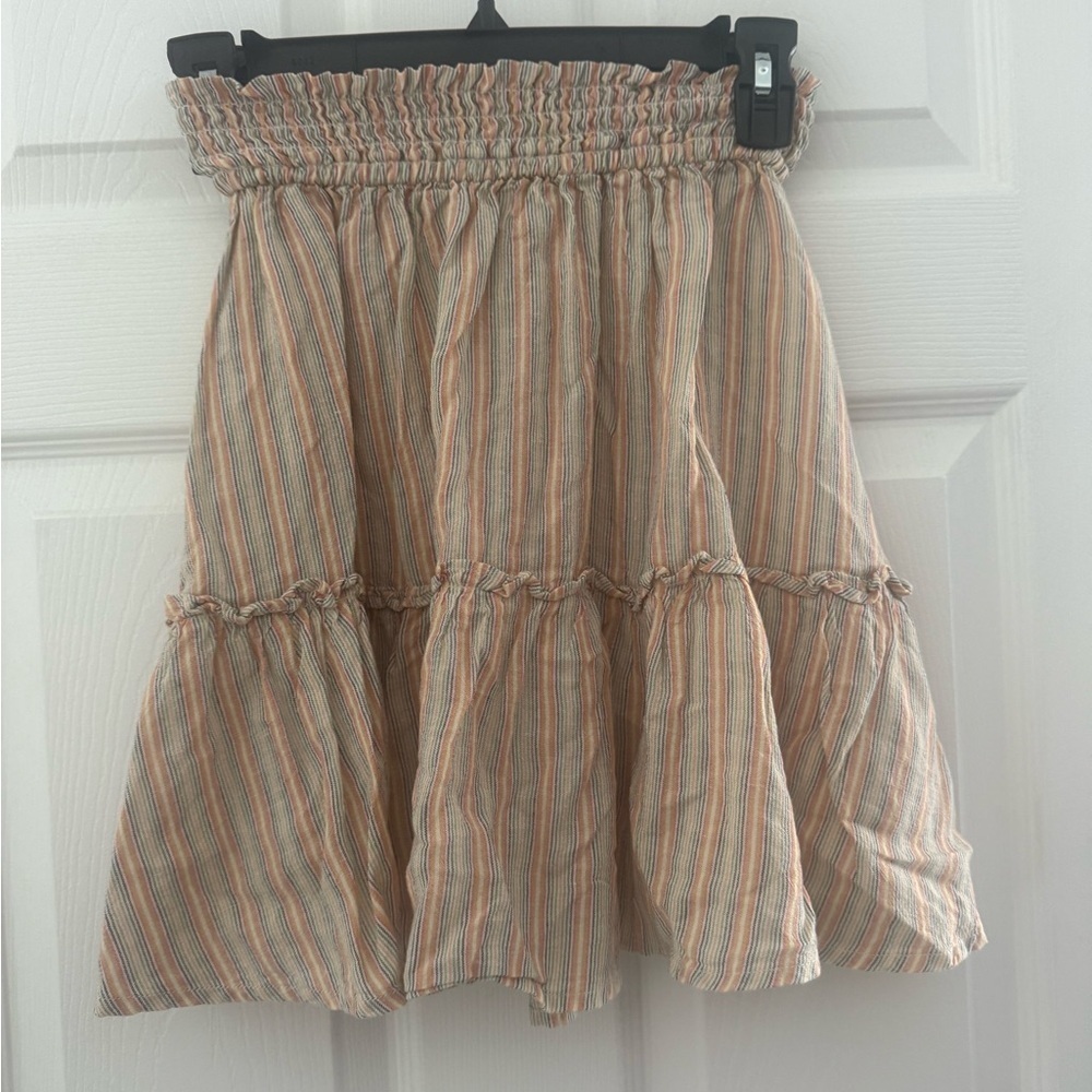 Marine Layer Striped Tiered Skirt Size Small Style # 15479. - Picture 2 of 4